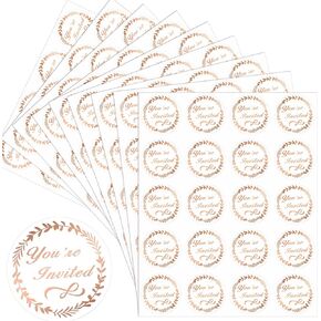 500 Pcs You're Invited Seals Stickers for Wedding Invitations Wedding Stickers for Envelopes Rose Gold Envelope Seals Envelope Stickers DIY Handmade Wedding Labels, 1.3 Inches