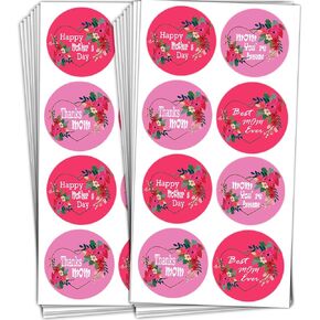 Remarkable Happy MotherDay Labels Stickers,2 Inch Best Mom Ever with Flowers Heart Gift Tag Wrap Stickers for Envelope Seals Card Boxes Party Favor Presents,Thanks Mom Stickers (252 Pcs)