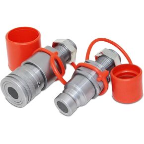 Summit Hydraulics Flat Face Hydraulic Quick Connect Coupler, 5/8 ORFS Bulkhead Skid Steer Mount
