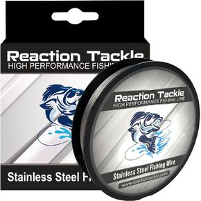 Reaction Tackle Stainless Steel Trolling Line 30LB - Premium Fishing Wire with 40LB+ Breaking Strength