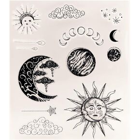 TIAMECH Birthday Party Clear Stamps for Card Making Balloon Cake Gift Transparent Silicone Stamp for DIY Scrapbooking Supplies Embossing Paper Card Album