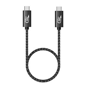 Short 240W USB4 Cable, USB C to Type C Cable Supports Single 8K/Dual 4K@60Hz HD Display, 40Gbps Data Transfer, Compatible Thunderbolt 4/3, Laptop, XPS, Hub, eGPU, Docking, GaN Charger, iPhone 15-1.5FT