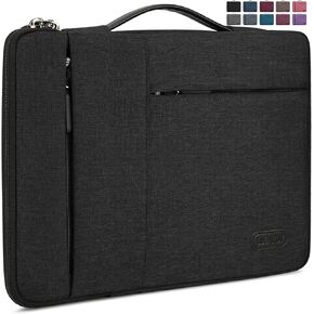 Laptop Sleeve Case 13.3-14 Inch Waterproof Durable Business Computer Carrying Bag Compatible with MacBook Air/Pro HP/ThinkPad Notebook Protective Tablet Handle Laptop Bag Black