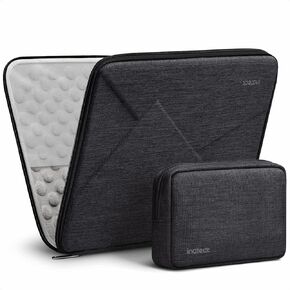 Inateck Shockproof EVA Protection Laptop Sleeve Case Compatible with 13-inch MacBook iPad Air Pro M4 M3 M2 M1 2024-2016, with Accessory Bag