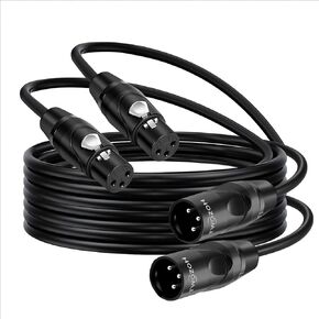 Twozoh XLR Cable 25FT, XLR Male to Female Balanced 3 PIN XLR Microphone Cable(Profesional/HiFi)