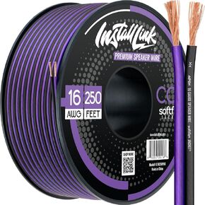 16 AWG Gauge Speaker Wire Cable Stereo, Car or Home Theater, CCA (250 Feet) by Install Link