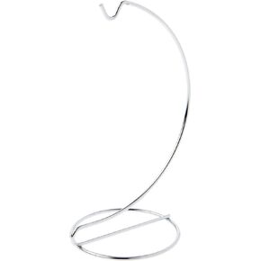 Plymor Simple Silver Ornament Stand, 7" H x 3" W x 3" D