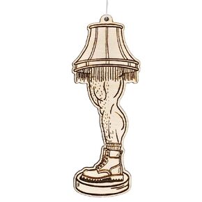 Manly Leg Lamp Christmas Ornament | Beefy Handmade Wood White Elephant Gift