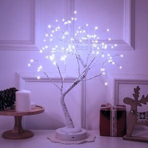 108 LED Birch Tree Lights 20 Inches Artificial Tabletop Fairy Tree Lamp Eight Lighting Modes USB or Battery Operated with Timer Decor for Bedroom Living Room Wedding Christmas Easter (Warm White)