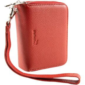 Mini Billfold Accordion RFID Wallet Red