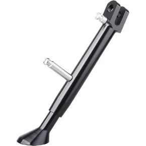 Motobiker Adjustable Aluminium Side Kick Stand Kickstand Compatible with KAWASAKI EX250 2008-2012 Black