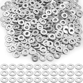 500 Pcs Stainless Flat Washer 3/8" ID, 7/8" OD Fender Washers 304 Stainless Steel Washers for Factories Repair, Kitchens, Shops, and Outdoor Construction