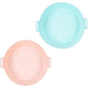 Reusable Silicone Air Fryer Liners - Non-Stick Basket Liners, Air Fryer Silicone Baking Tray Accessory, Eco-Friendly Airfryer Silicone Liners, Easy Clean & Dishwasher Safe