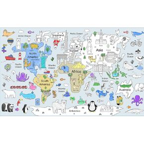 US Map Coloring Poster for Kids - 54 x 33 Inches Giant United States Coloring Map Large Paper Coloring Tablecloth for Children to Learn US States Art Drawing Table Home Classroom Activity