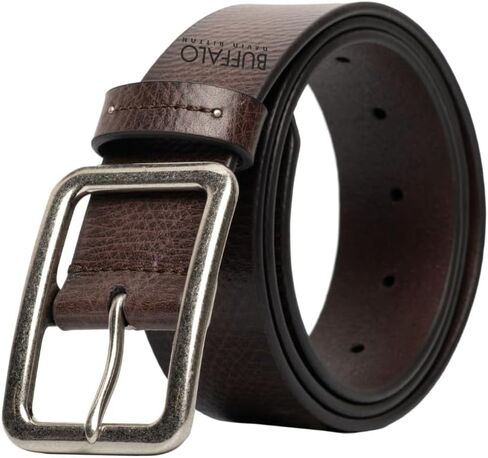 Buffalo David Bitton Mens Belt | 38mm Black Belt/Brown Belt | 100% Genuine Leather Belt | Mens Belts Leather for Jeans in Saudi Arabia