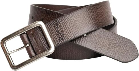 Buffalo David Bitton Mens Belt | 38mm Black Belt/Brown Belt | 100% Genuine Leather Belt | Mens Belts Leather for Jeans in Saudi Arabia