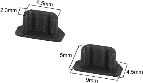 uxcell 10pcs Silicone Micro USB Cap Port Cover Anti Dust Protector 6.5mmx2.3mm Black in Saudi Arabia