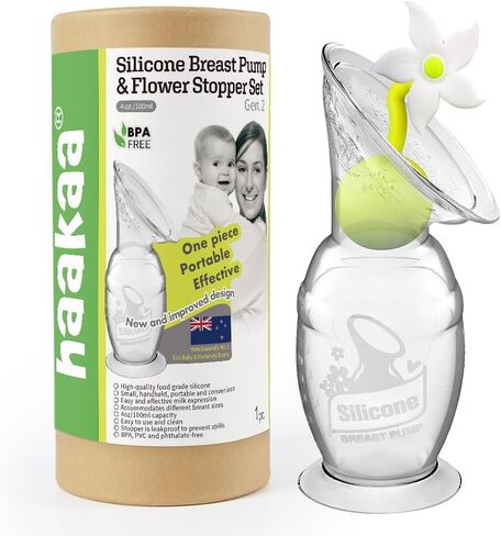 haakaa Manual Breast Pump Silicone Milk Saver for Breastfeeding Moms 4oz in Saudi Arabia