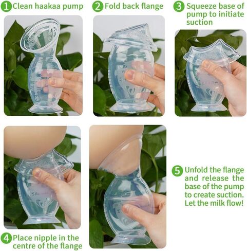 haakaa Manual Breast Pump Silicone Milk Saver for Breastfeeding Moms 4oz in Saudi Arabia