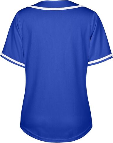 قميص جيرسيه بيسبول نسائي بأزرار سفلية، قمصان جيرسيه البيسبول بأكمام قصيرة، قمصان هيب هوب النشطة in Kuwait