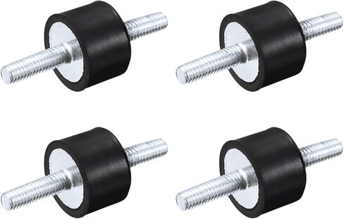 uxcell Rubber Mounts 4pcs M10x28mm Male Vibration Isolator Shock Absorber D50mmxH20mm in Kuwait