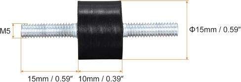 uxcell Rubber Mounts 4pcs M10x28mm Male Vibration Isolator Shock Absorber D50mmxH20mm in Kuwait