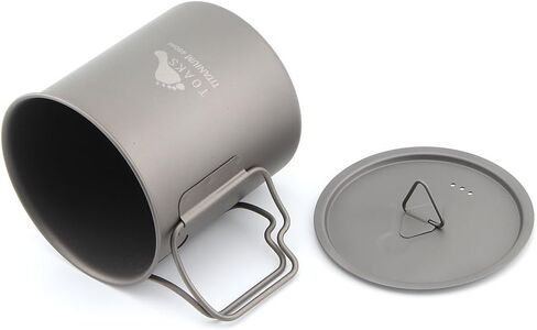 TOAKS Titanium Camping Cup 450ml (CUP-450 with Lid) in Saudi Arabia
