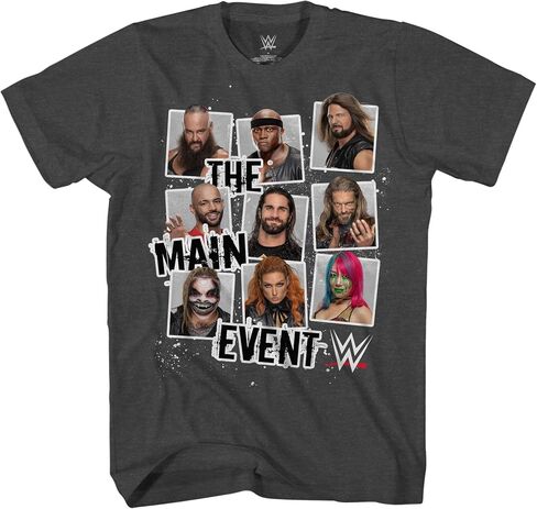 تي شيرت WWE Superstars Grid Roman Reigns John Cena Becky Lynch للأولاد الشباب in Saudi Arabia