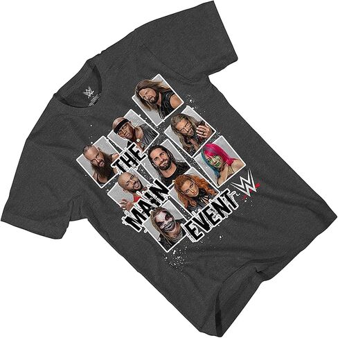 تي شيرت WWE Superstars Grid Roman Reigns John Cena Becky Lynch للأولاد الشباب in Saudi Arabia