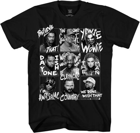 WWE Superstars Grid Roman Reigns John Cena Becky Lynch Boys Youth T-Shirt in Saudi Arabia
