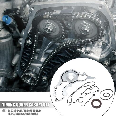 uxcell 1 Set Timing Cover Gasket Replacement No.68078604AA/K68078604AA/05184987AB/68078604AA for Chrysler for Dodge for RAM 1500 in Saudi Arabia