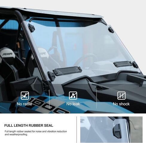 KIWI MASTER Hard Coat Poly Vented Full Windshield Compatible with 2019-2023 Polaris RZR XP 1000 Accessories Heavy Duty Polycarbonate Scratch Resistant in Saudi Arabia