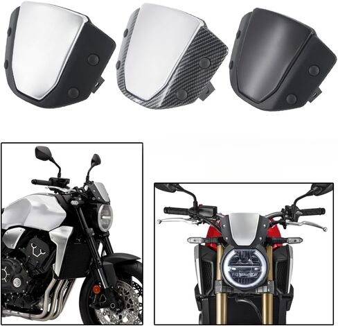 Sport Windshield For Honda CB1000R 2018-2020 Motorcycle Front Wind Deflector With Bracket Air Fairing CB650R 650R 2019-2023 (Black) in Saudi Arabia