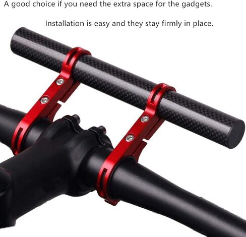 ESUPPORT Bike Handlebar Extender Extension Double Bracket for Holding Bicycle Speedometer GPS Phone Mount Holder Carbon Fiber in Saudi Arabia