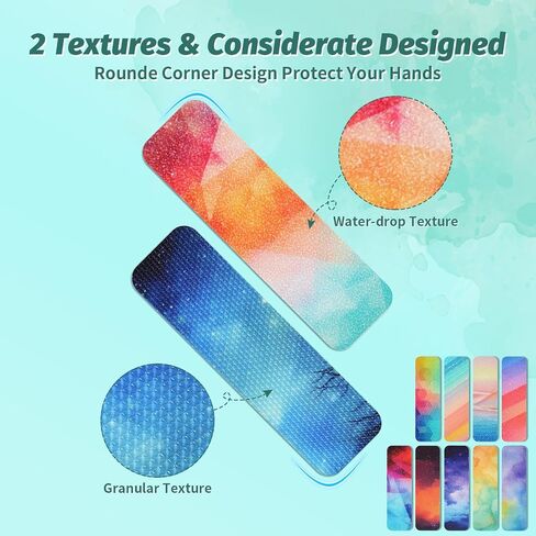 60 Pieces Anxiety Sensory Stickers - Sensory Strips with 2 Textured Surface Adhesives - Fidget Stickers Office & Classroom Desk Must Haves for Adults Teens（Ink Landscape) in Saudi Arabia