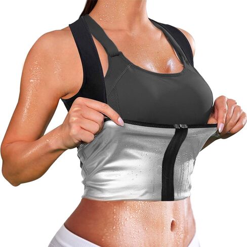 NonEcho Women Neoprene Sweat Vest for Women Sauna Suit Hot Sweat Waist Trainer Vest Slimming Body Shaper in Saudi Arabia