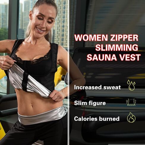 NonEcho Women Neoprene Sweat Vest for Women Sauna Suit Hot Sweat Waist Trainer Vest Slimming Body Shaper in Saudi Arabia