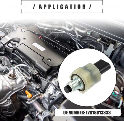 Motoforti Engine Oil Pressure Sensor, for BMW 320i Base 2.0L L4 - Gas 2013-2018, Metal, 12618613333, Black Silver Tone in Saudi Arabia
