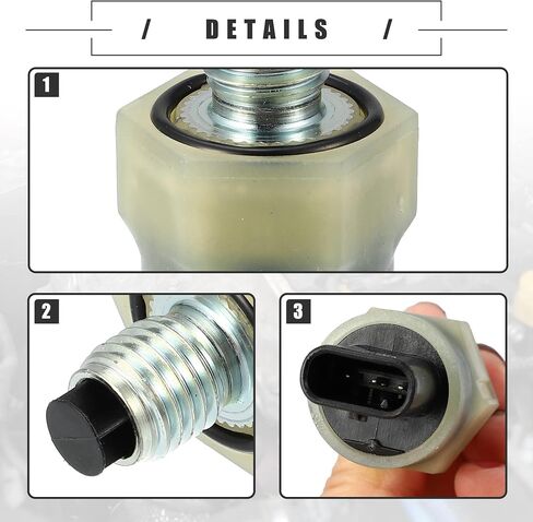 Motoforti Engine Oil Pressure Sensor, for BMW 320i Base 2.0L L4 - Gas 2013-2018, Metal, 12618613333, Black Silver Tone in Saudi Arabia
