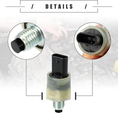 Motoforti Engine Oil Pressure Sensor, for BMW 320i Base 2.0L L4 - Gas 2013-2018, Metal, 12618613333, Black Silver Tone in Saudi Arabia