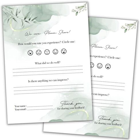 50 Short Term Rental Suggestion Cards - Suggestion Form to Receive Feedback for Your Bnb with Suggestion Box Cards - Bulk Hotel Supplies 50 Your Feedback is Appreciated Cards Set with Design and Extra in Saudi Arabia