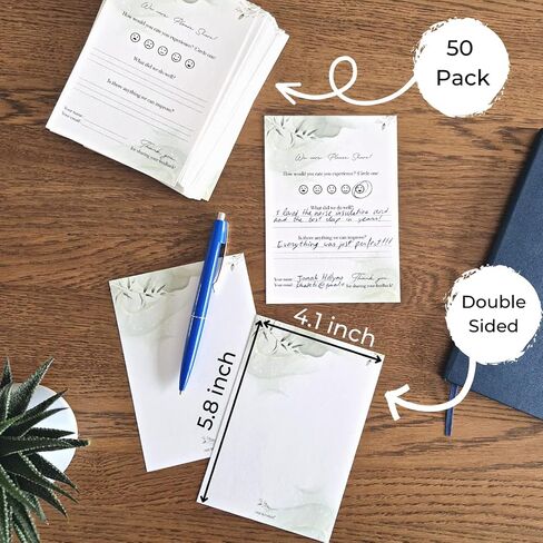 50 Short Term Rental Suggestion Cards - Suggestion Form to Receive Feedback for Your Bnb with Suggestion Box Cards - Bulk Hotel Supplies 50 Your Feedback is Appreciated Cards Set with Design and Extra in Saudi Arabia