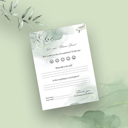 50 Short Term Rental Suggestion Cards - Suggestion Form to Receive Feedback for Your Bnb with Suggestion Box Cards - Bulk Hotel Supplies 50 Your Feedback is Appreciated Cards Set with Design and Extra in Saudi Arabia