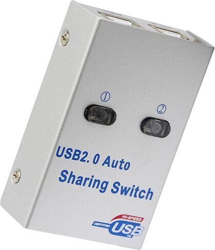 SinLoon USB Sharing Switch,3 in 1 (1) 2 Ports Auto Printer Sharing Switch Hub Box,High Speed Sharing Switcher Printer Scanner External (1 to 2） in Saudi Arabia
