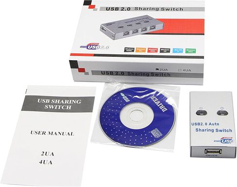 SinLoon USB Sharing Switch,3 in 1 (1) 2 Ports Auto Printer Sharing Switch Hub Box,High Speed Sharing Switcher Printer Scanner External (1 to 2） in Saudi Arabia