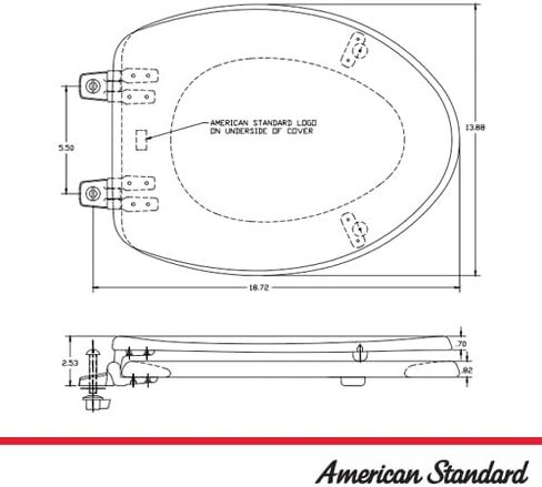 American Standard 5311.012.222 Laurel Elongated Toilet Seat with Cover, Linen in Saudi Arabia