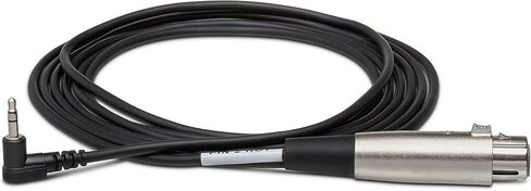 Hosa XVM-115F XLR3F to Right-Angle 3.5 mm TRS Microphone Cable, 15 Feet Cable Length Black in Saudi Arabia