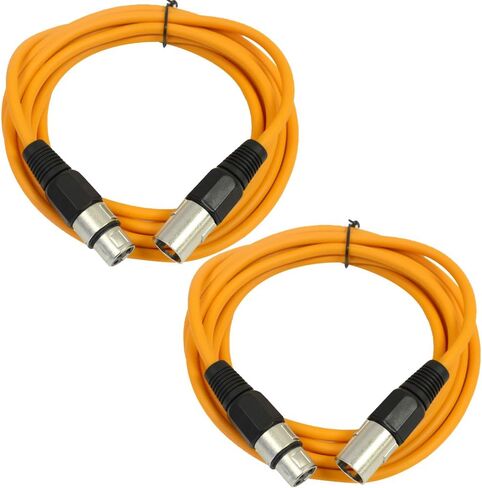Seismic Audio - SAXLX-6-2 Pack of 6' XLR Male to XLR Female Patch Cables - Balanced - 6 Foot Patch Cord - Blue and Red in Saudi Arabia