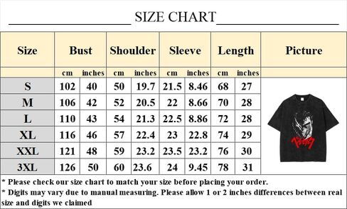 Y2K Tops Men's 90s Vintage Berserk Anime Graphic Shirts Summer Casual Tee Streetwear Harajuku Top Tshirt in Kuwait