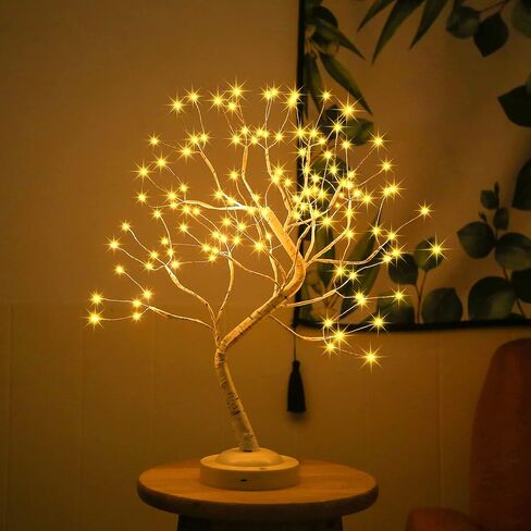 108 LED Birch Tree Lights 20 Inches Artificial Tabletop Fairy Tree Lamp Eight Lighting Modes USB or Battery Operated with Timer Decor for Bedroom Living Room Wedding Christmas Easter (Warm White) in Saudi Arabia
